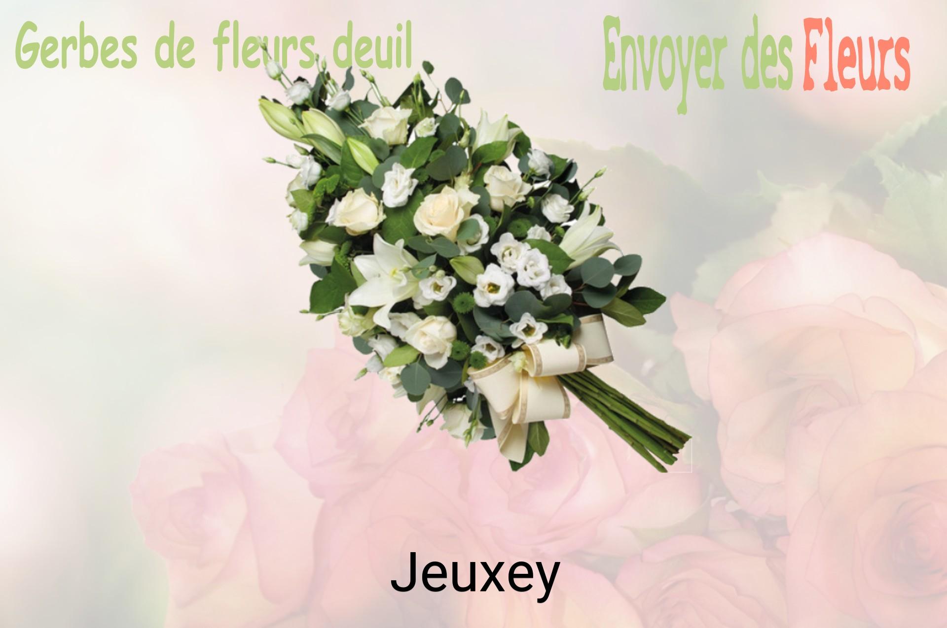 Gerbe de fleurs de deuil livrée à Jeuxey